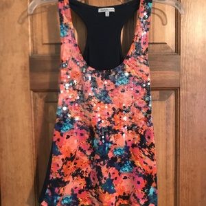 Charlotte Russe Multi-Colored Sequined Tank